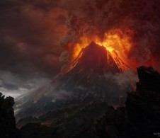 новозеландский вулкан "в роли" Роковой горы Ородруин