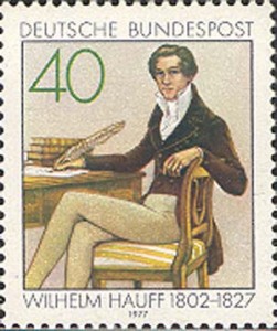 немецкая почтовая марка с изображением Вильгельма Гауфа