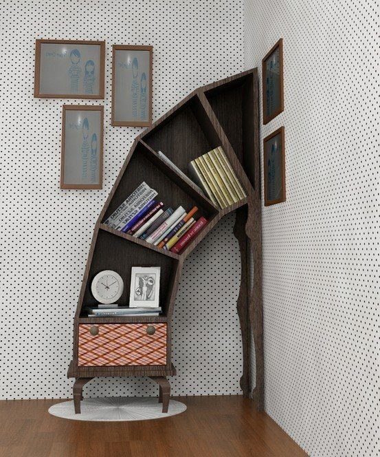 Необычный книжный шкаф