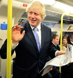 Борис Джонсон - мэр Лондона в метро