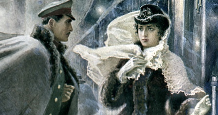 Анна Каренина и Вронский - иллюстрация к книге