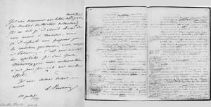 Письмо Пушкина и черновая рукопись