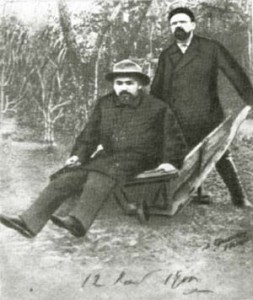 А.П. Чехов и В.А. Гиляровский в Мелихово, 1892 г.