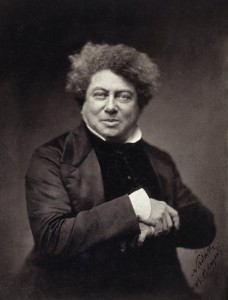 A photograph of Dumas in 1855, by Gaspard-Félix Tournachon, who used the pseudonym Nadar