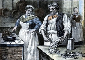 Александр Дюма-отец готовит устричный омлет